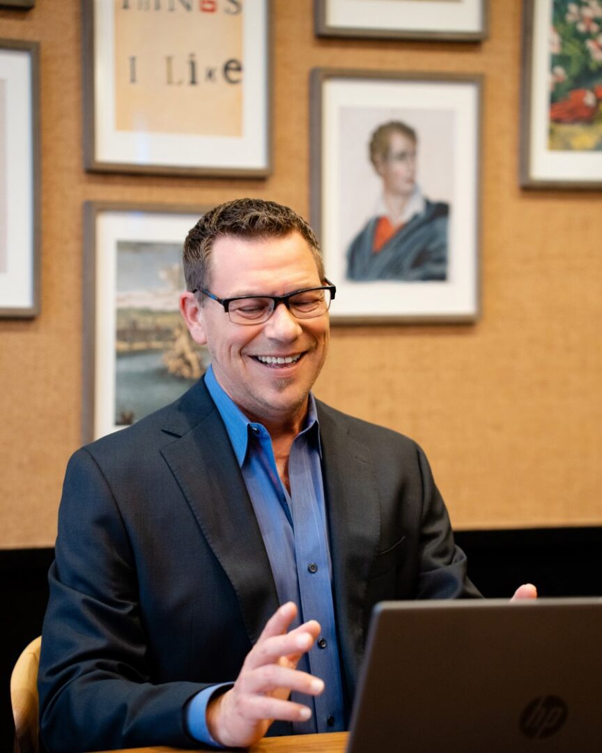 Eric Layman smiling during a live online class